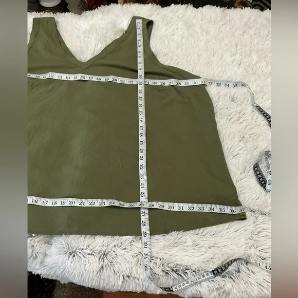 Torrid Plus Size Olive Green double V-Neck (front &back) Tank Top 5X - Picture 5 of 12